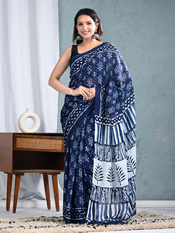 Navy_Blue_Hand_Block_Printed_Cotton_Saree_–_Traditional_Indian_Soft_Cotton_Ethnic_Saree_for_Women