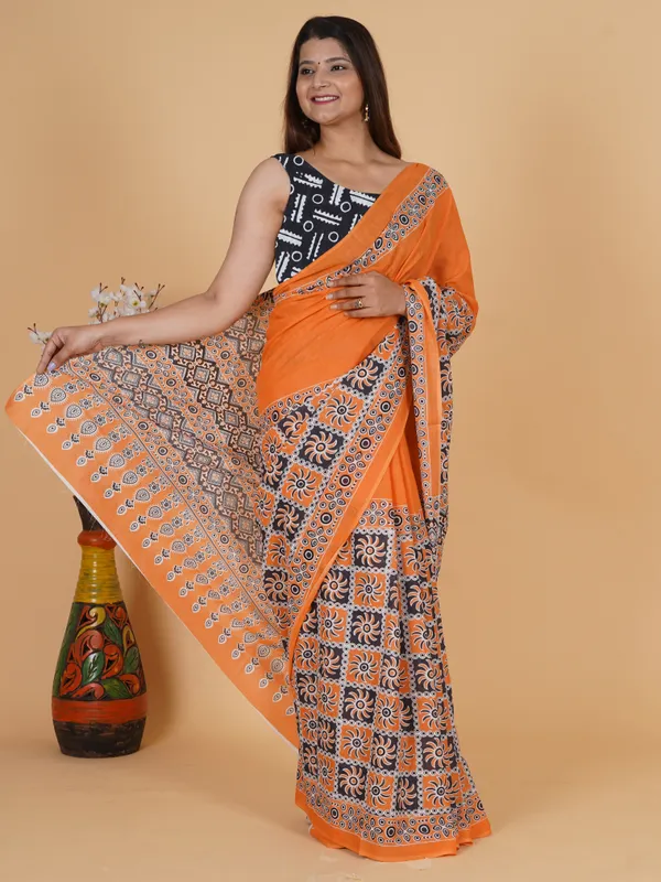 Orange_Ajrakh_Hand_Block_Printed_Cotton_Saree_–_Traditional_Soft_Cotton_Ethnic_Saree_for_Women
