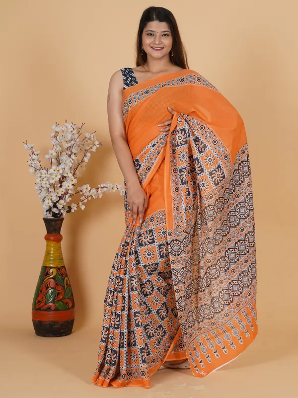 Orange_Ajrakh_Hand_Block_Printed_Cotton_Saree_–_Traditional_Soft_Cotton_Ethnic_Saree_for_Women