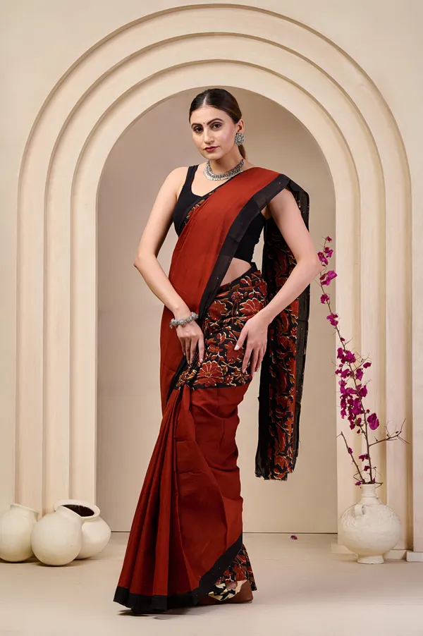 Rust_Red_&_Black_Printed_Designer_Saree_–_Elegant_Ethnic_Traditional_Wear_for_Women_|_Party,_Festive_&_Wedding_Saree
