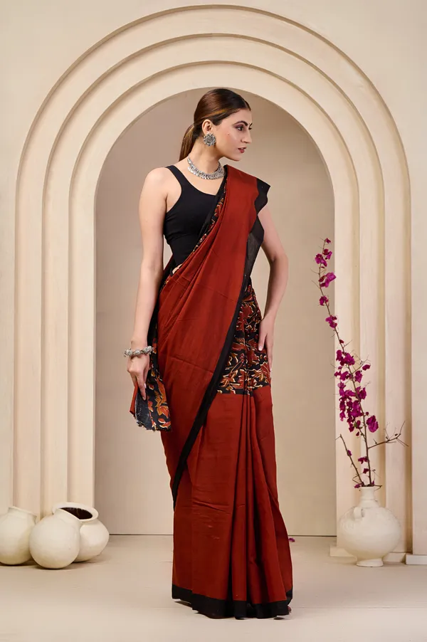 Rust_Red_&_Black_Printed_Designer_Saree_–_Elegant_Ethnic_Traditional_Wear_for_Women_|_Party,_Festive_&_Wedding_Saree