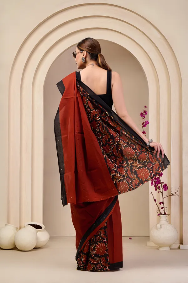 Rust_Red_&_Black_Printed_Designer_Saree_–_Elegant_Ethnic_Traditional_Wear_for_Women_|_Party,_Festive_&_Wedding_Saree