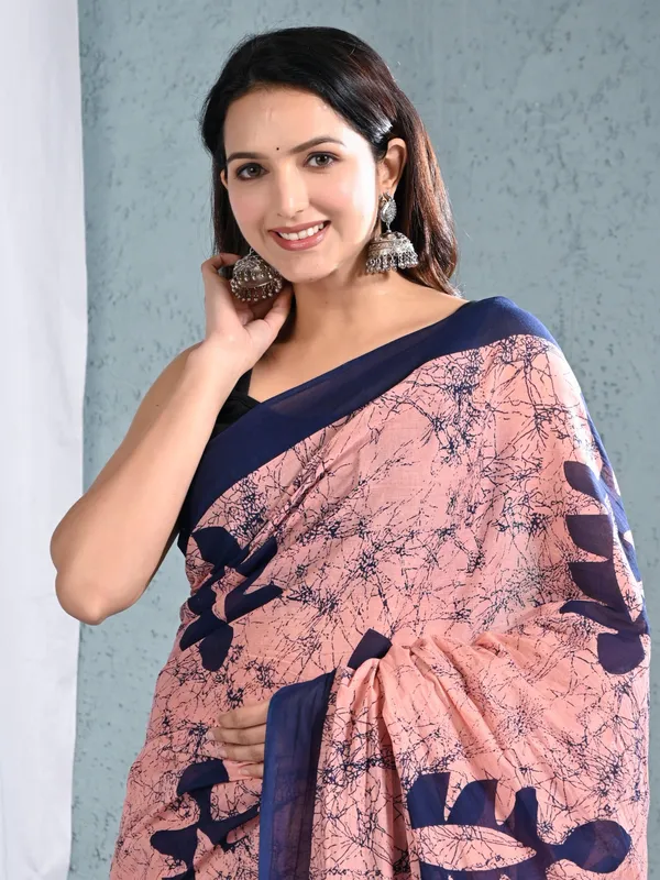 Women_Soft_Cotton_Printed_Saree_with_Blouse_Piece_|_Latest_Designer_Peach_Casual_Wear_Saree_|_Lightweight_Daily_Wear_Stylish_Saree