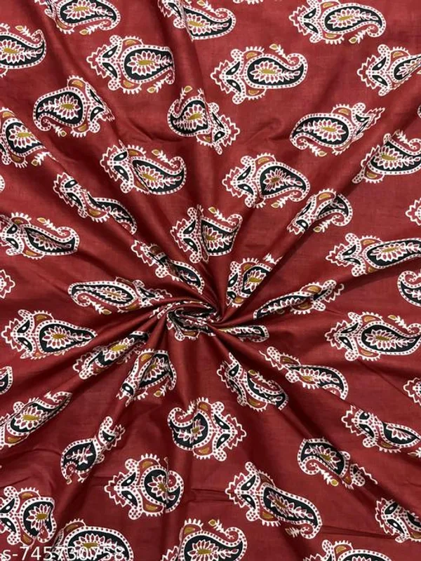 Maroon_Gold_Cotton_Unstitched_suit_cloths_For_Women