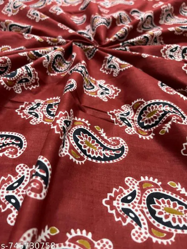 Maroon_Gold_Cotton_Unstitched_suit_cloths_For_Women