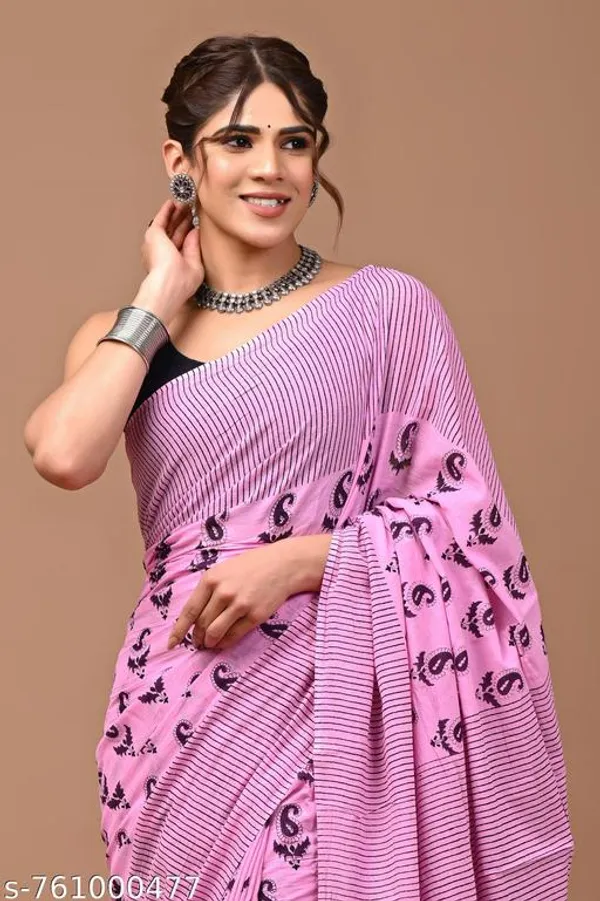 Pink_Cotton_Saree_For_Women