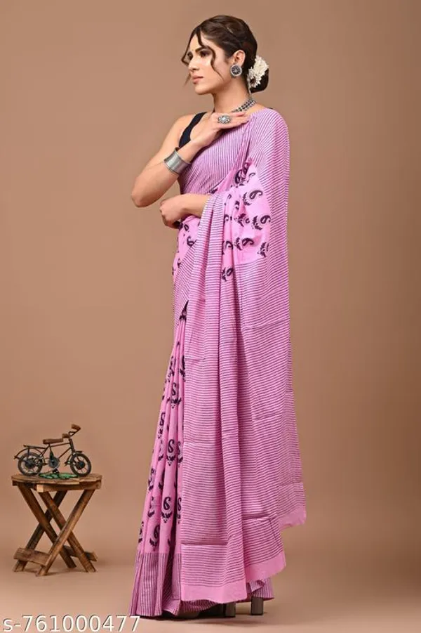 Pink_Cotton_Saree_For_Women