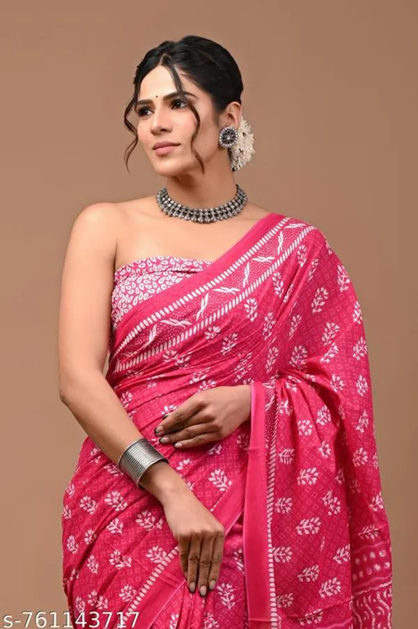 Rani_Pink_Cotton_Saree_For_Women