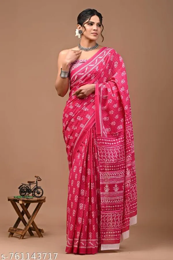 Rani_Pink_Cotton_Saree_For_Women