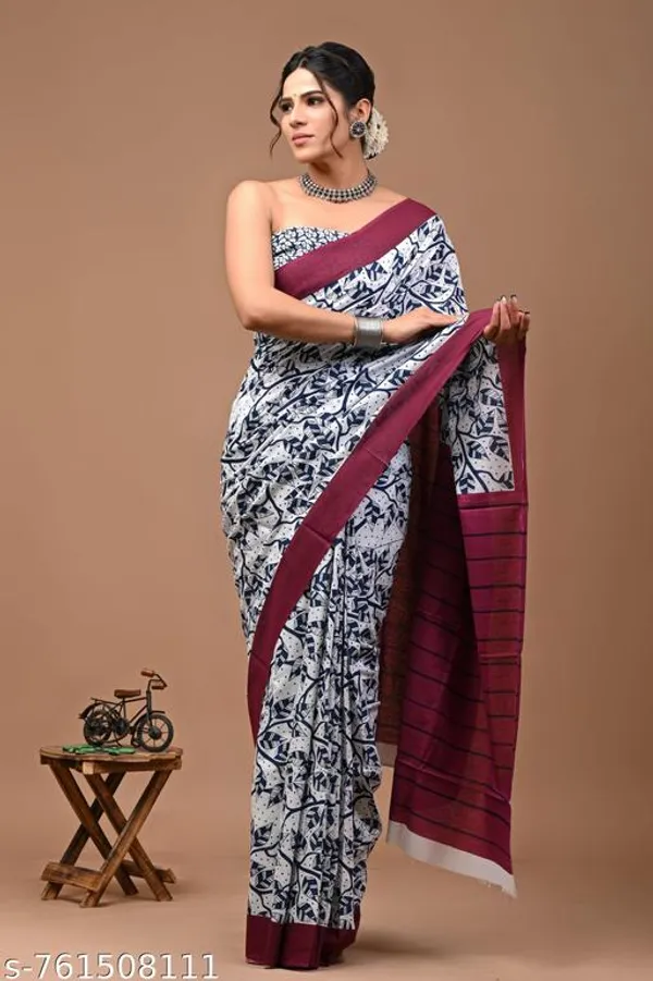 Maroon_Silver_Cotton_Saree_For_Women