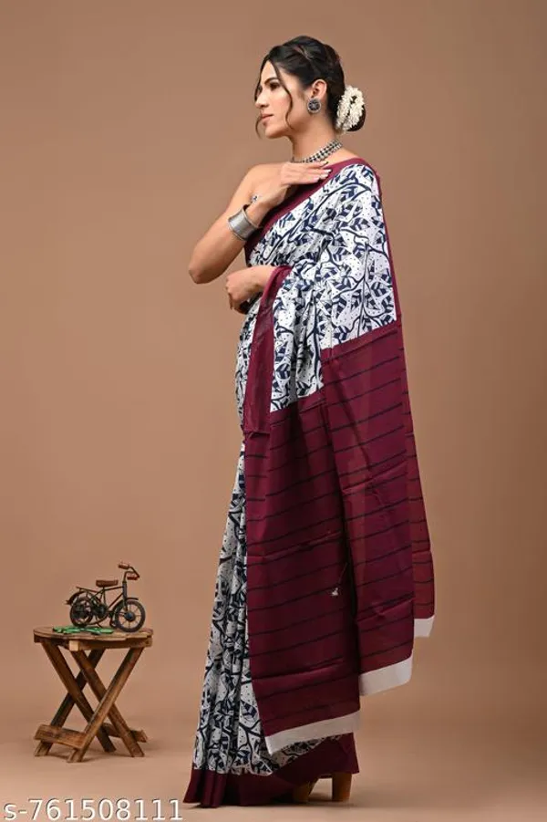 Maroon_Silver_Cotton_Saree_For_Women