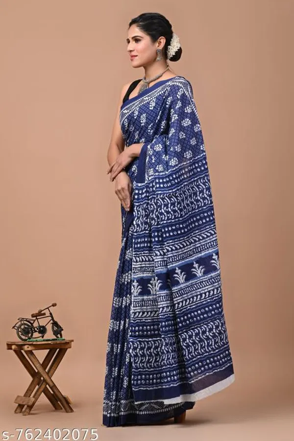 Light_Blue_Silver_Cotton_Saree_For_Women