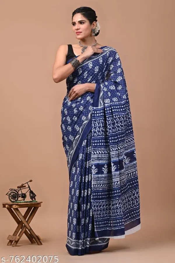 Light_Blue_Silver_Cotton_Saree_For_Women