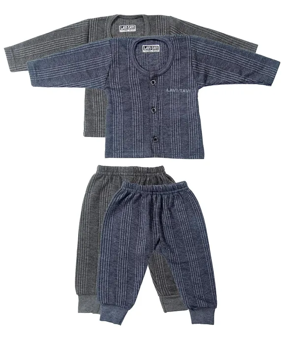 Grey_And_Dark_Grey_Cotton_Pyjama_Set_For_Unisex_Baby_Pack_Of_2