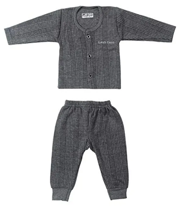 Grey_And_Dark_Grey_Cotton_Pyjama_Set_For_Unisex_Baby_Pack_Of_2
