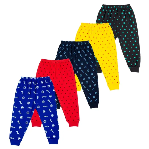 Multicolor_Cotton_Bottoms_For_Unisex_Kids_Pack_Of_5