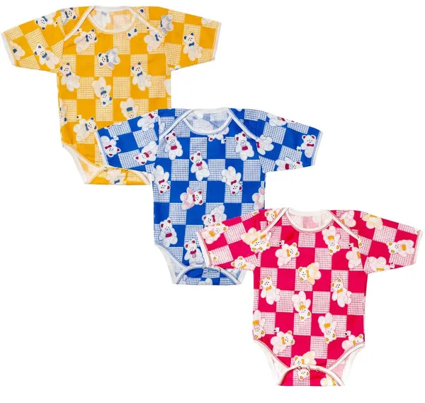 Multicolor_Cotton_One-Pieces_For_Unisex_Baby_Pack_Of_3