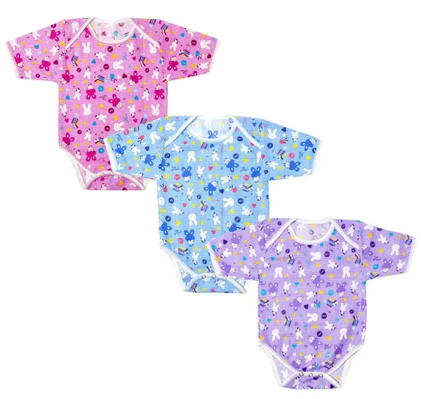 Multicolor_Cotton_One-Pieces_For_Unisex_Baby_Pack_Of_3