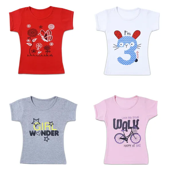 Multicolor_Cotton_T-Shirt_For_Unisex_Kids_Pack_Of_4