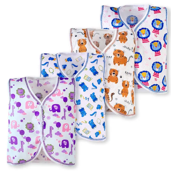 Multicolor_Cotton_Sleepwear_For_Unisex_Baby_Pack_Of_4