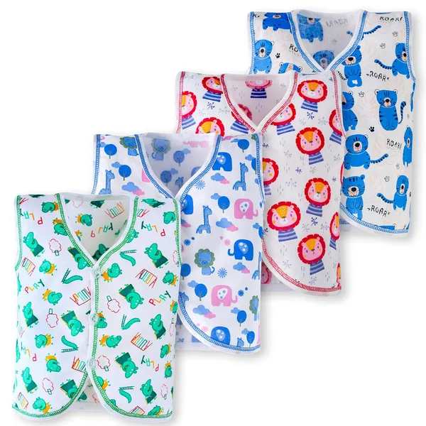 Multicolor_Cotton_Sleepwear_For_Unisex_Baby_Pack_Of_4