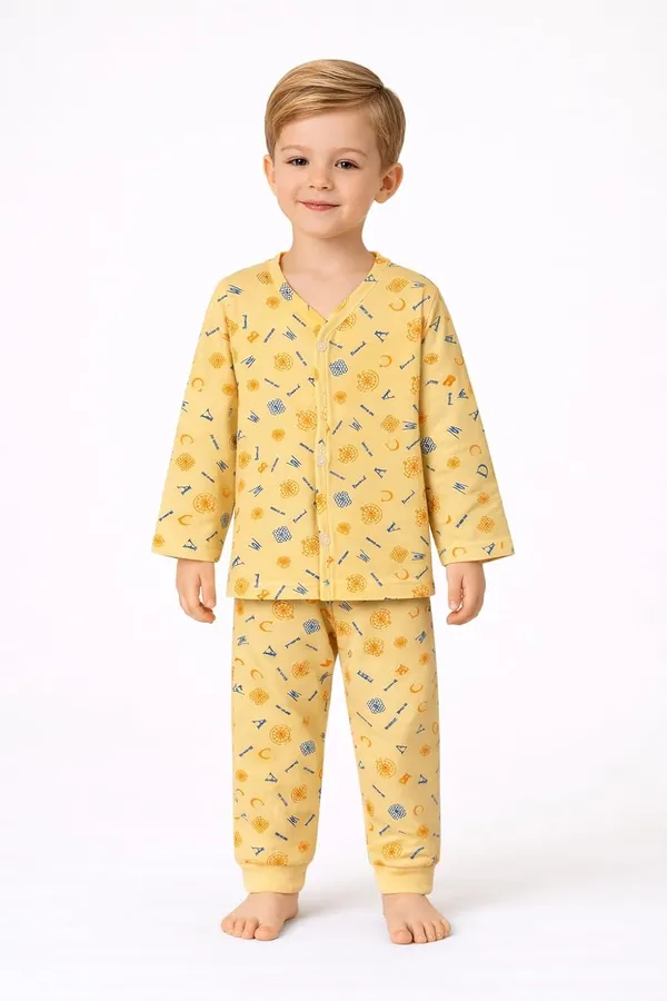 Multicolor_Cotton_Pyjama_Set_For_Unisex_Baby_Pack_Of_3