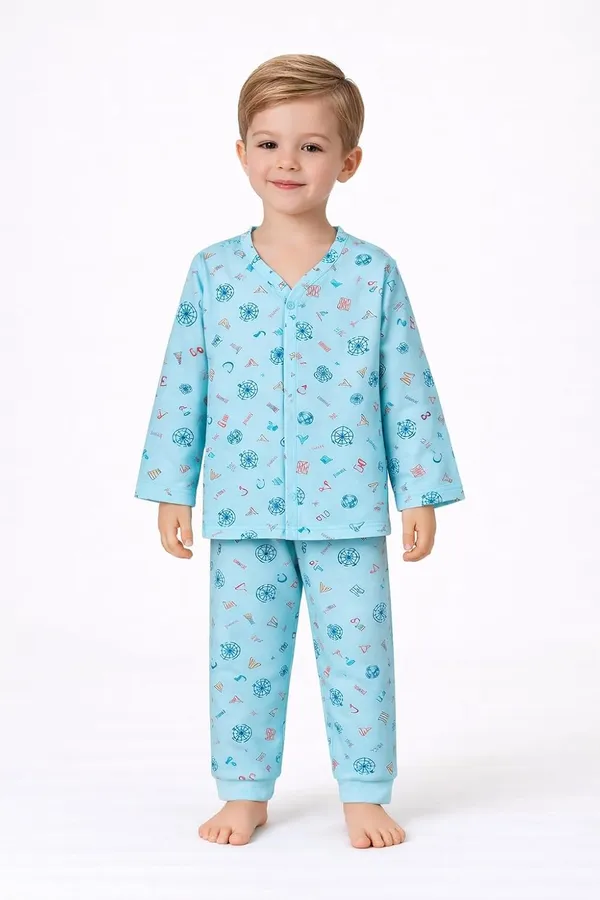 Multicolor_Cotton_Pyjama_Set_For_Unisex_Baby_Pack_Of_3