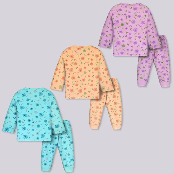 Multicolor_Cotton_Pyjama_Set_For_Unisex_Baby_Pack_Of_3