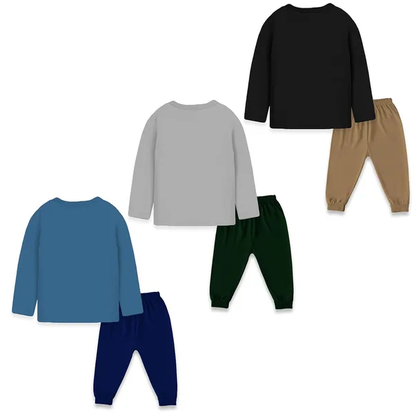 Multicolor_Cotton_Pyjama_Set_For_Unisex_Baby_Pack_Of_3