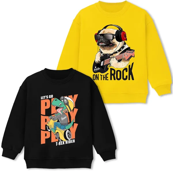 Black_And_Yellow_Cotton_Sweatshirt_For_Unisex_Kids_Pack_Of_2