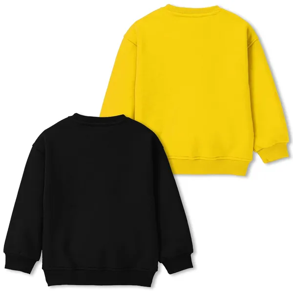 Black_And_Yellow_Cotton_Sweatshirt_For_Unisex_Kids_Pack_Of_2