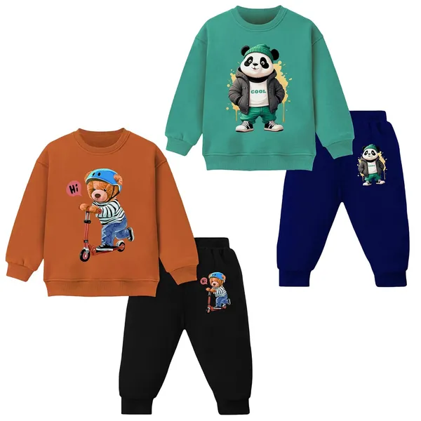 Multicolor_Cotton_Pyjama_Set_For_Unisex_Baby_Pack_Of_2