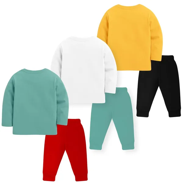 Multicolor_Cotton_Pyjama_Set_For_Unisex_Baby_Pack_Of_3