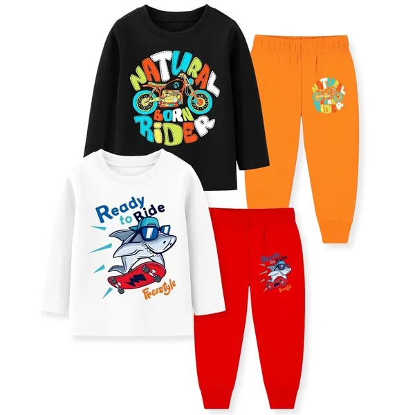 Multicolor_Cotton_Pyjama_Set_For_Girls_Pack_Of_2