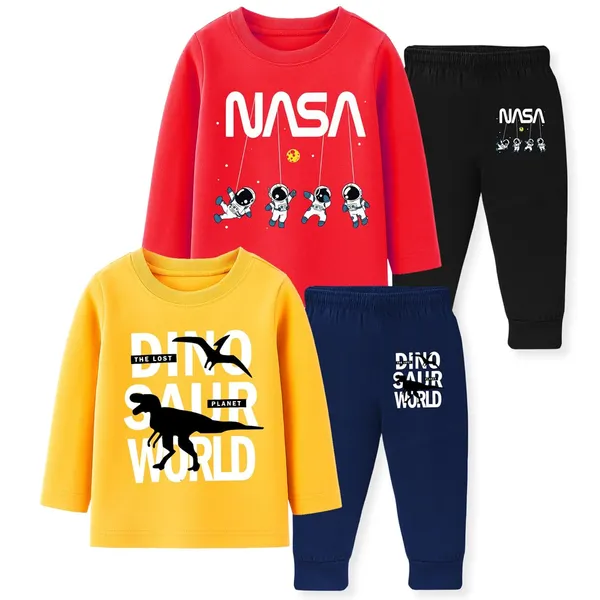 Multicolor_Cotton_Pyjama_Set_For_Boys_Pack_Of_2