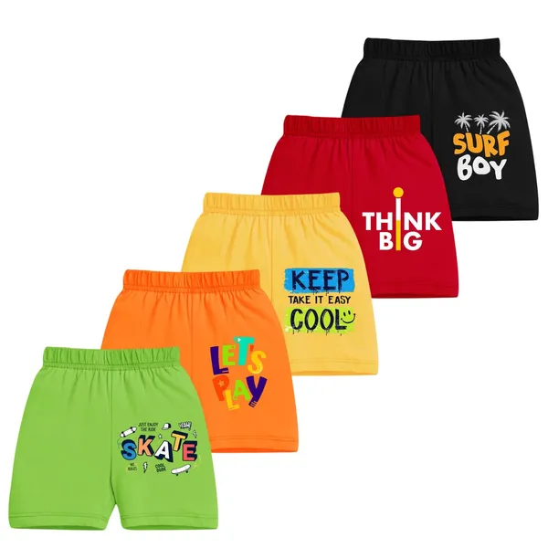 Multicolor_Cotton_Half_Pants_For_Boys_Pack_Of_5