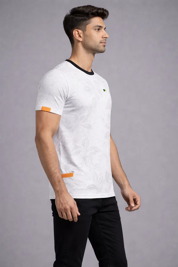 White_Polyester_And_Lycra_T_Shirt_For_Men