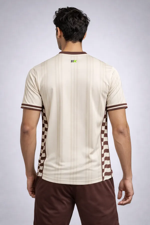 Beige_And_Brown_Polyester_And_Lycra_T_Shirt_For_Men