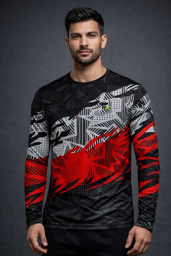 Multicolor_Polyester_And_Lycra_T_Shirt_For_Men