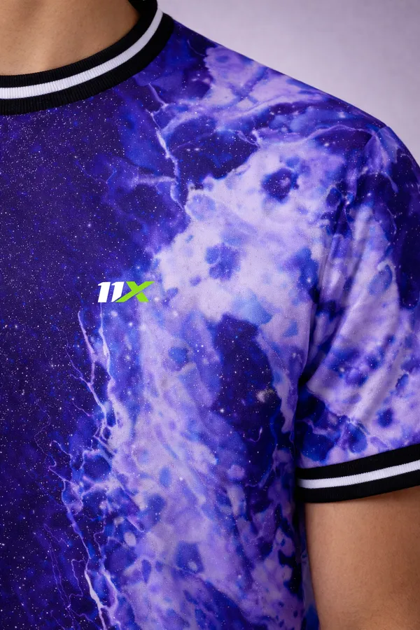 Blue_And_Purple_Polyester_And_Lycra_T_Shirt_For_Men
