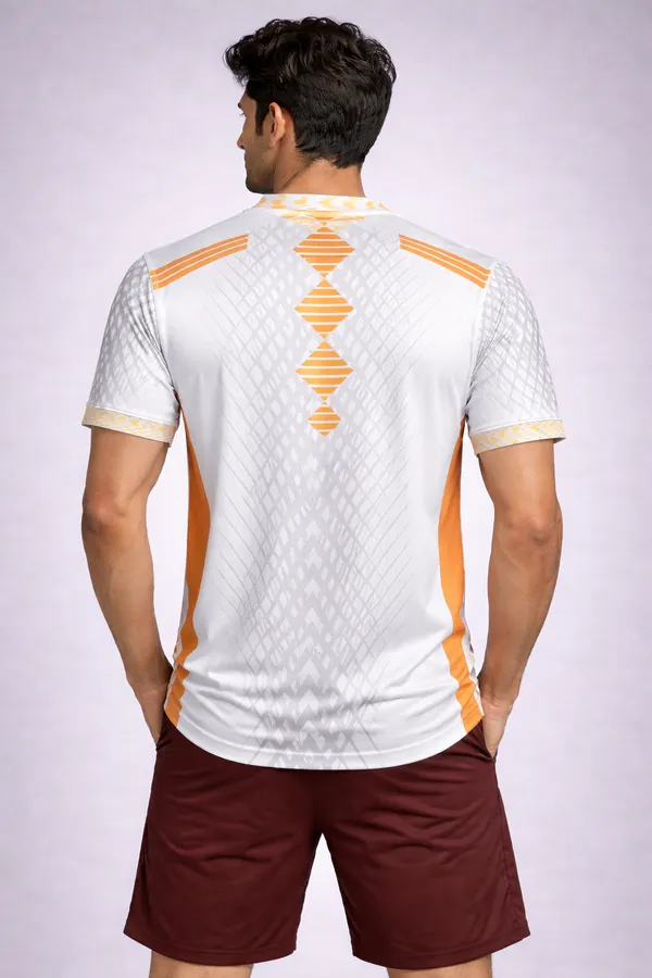 White_Polyester_And_Lycra_T_Shirt_For_Men