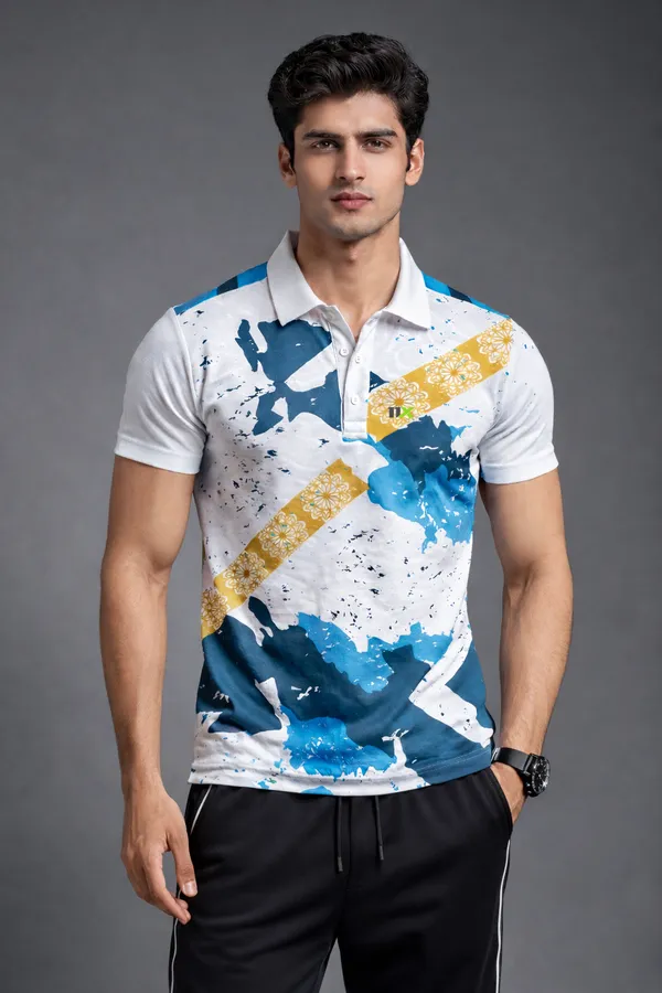 Multicolor_Polyester_And_Lycra_T_Shirt_For_Men