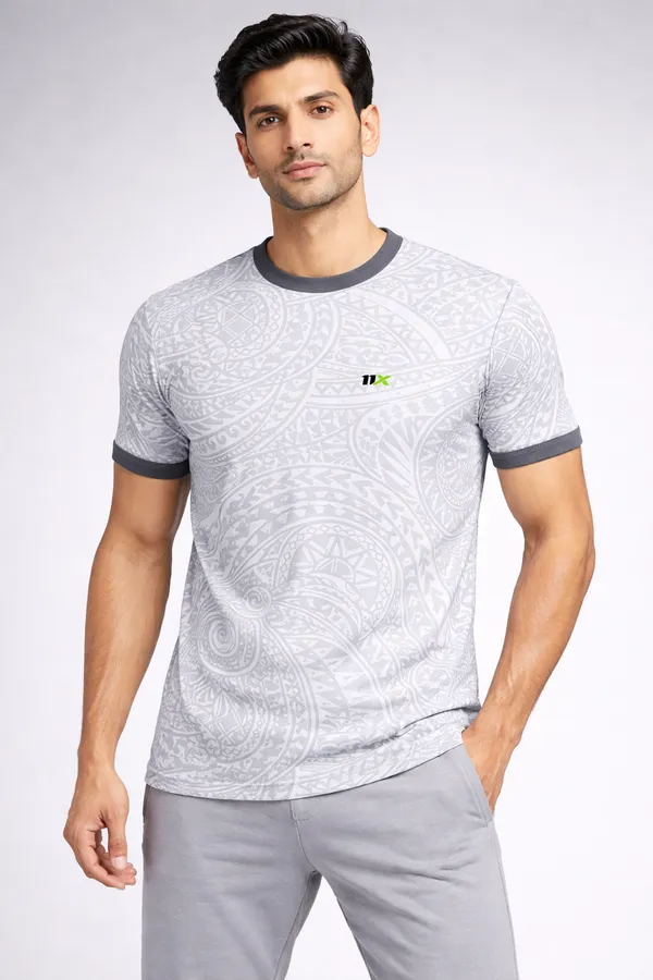 White_Polyester_And_Lycra_T_Shirt_For_Men