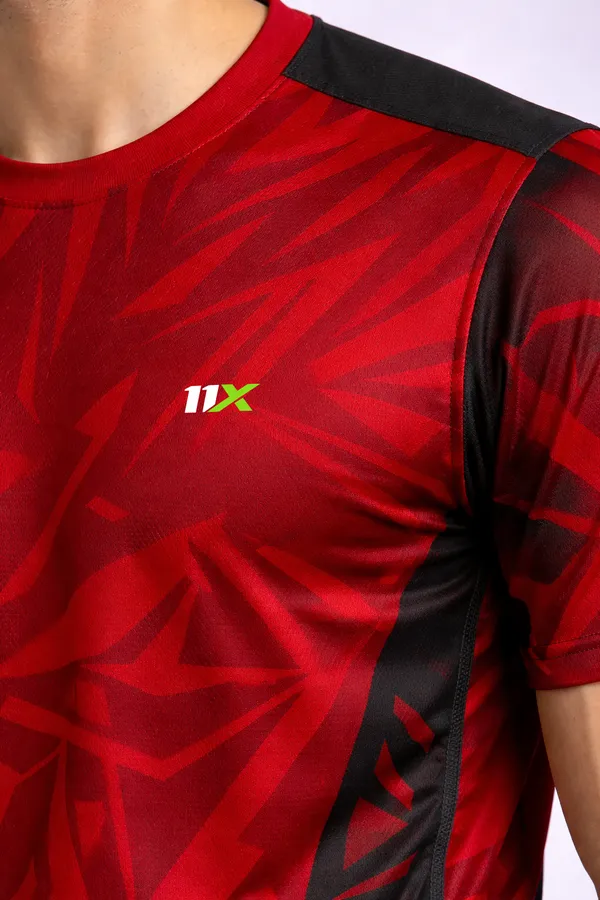 Red_Polyester_And_Lycra_T_Shirt_For_Men