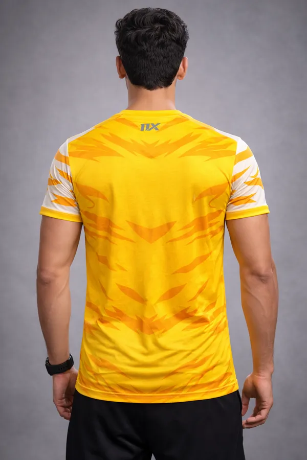 Yellow_Polyester_And_Lycra_T_Shirt_For_Men