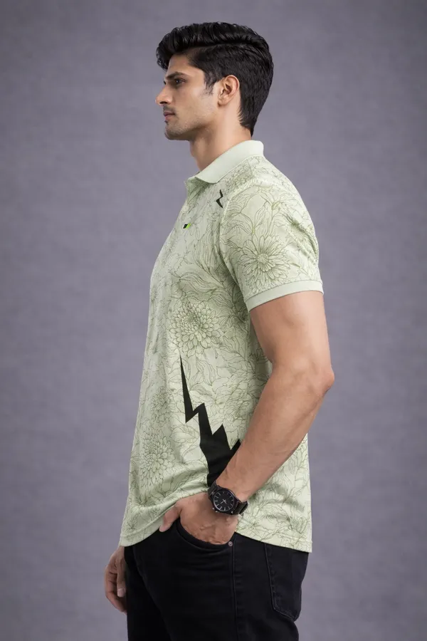 Light_Green_Polyester_And_Lycra_T_Shirt_For_Men