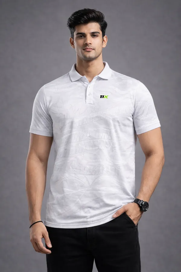 White_Polyester_And_Lycra_T_Shirt_For_Men