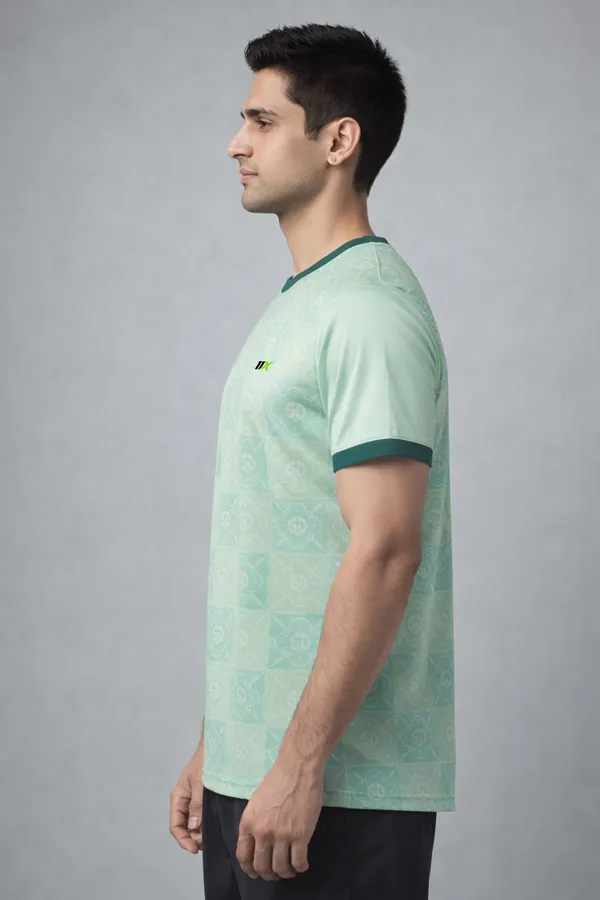 Light_Green_Polyester_And_Lycra_T_Shirt_For_Men