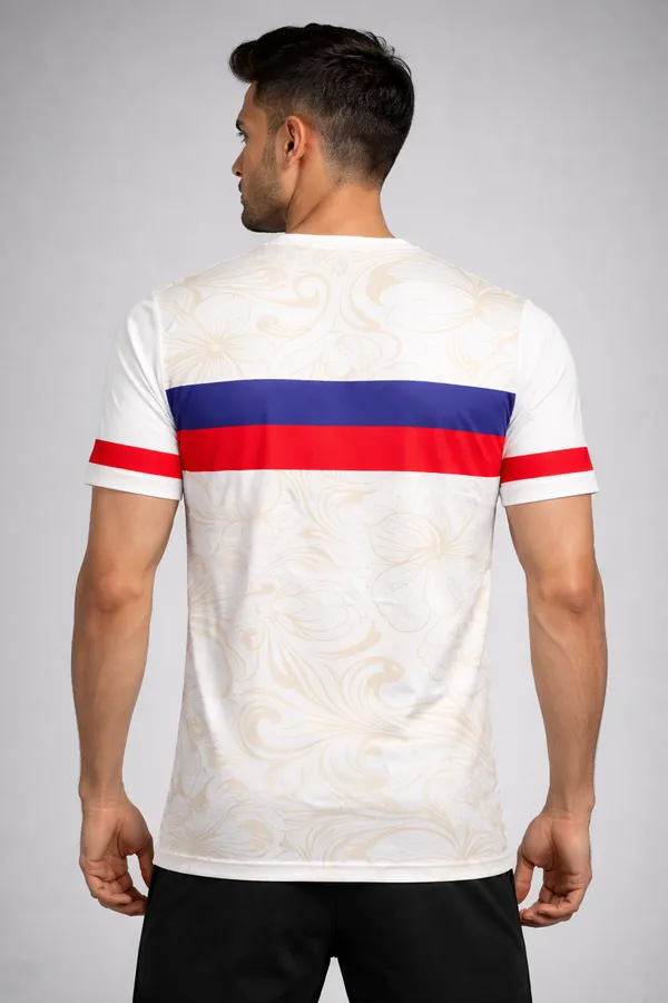 White_Polyester_And_Lycra_T_Shirt_For_Men