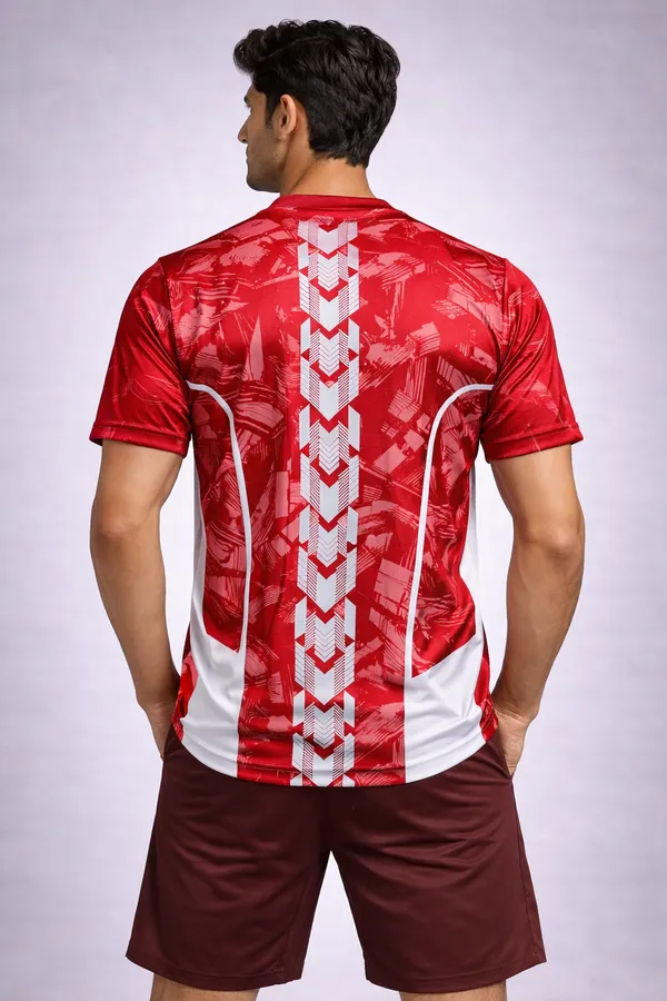 Red_Polyester_And_Lycra_T_Shirt_For_Men